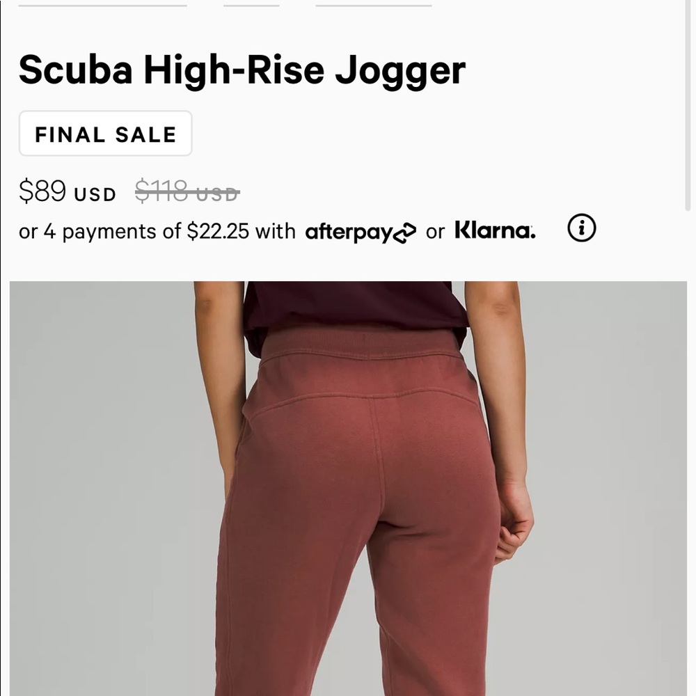 LuluLemon Scuba High Rise Jogger Sweats